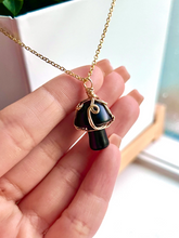 Load image into Gallery viewer, Obsidian Mushroom Necklace
