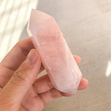 Load image into Gallery viewer, LARGE Rose Quartz Double Terminated Crystal Point
